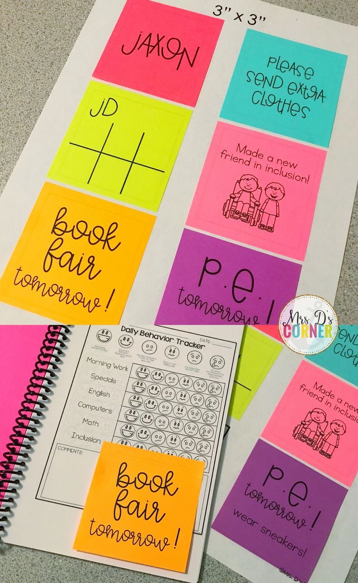 How to Print on a Sticky Note Mrs. D's Corner Sticky notes, Post it notes, Notes template