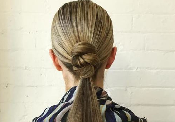 Low Ponytail With A Bun