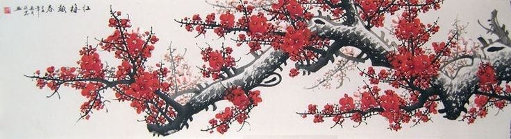 Red Cherry Blossom, Pinterest