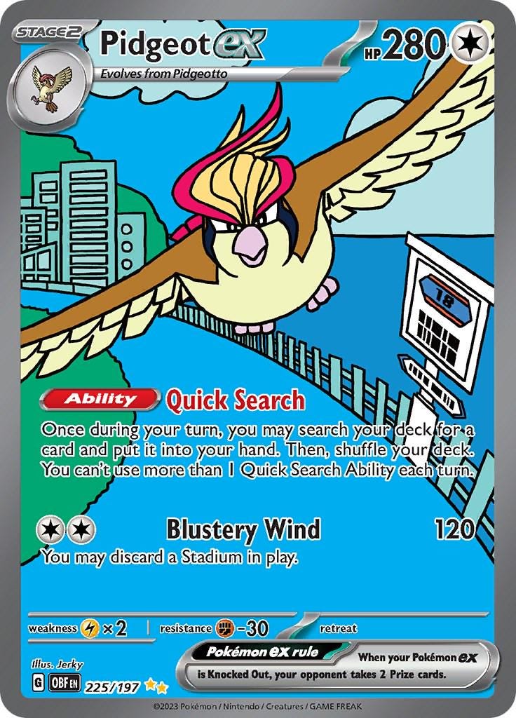 Pidgeot ex #225 Pokemon Obsidian Flames ermalalibali.com
