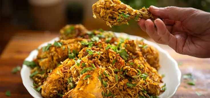 Desi chicken biryani