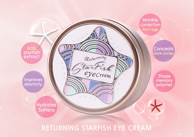 11 Unusual Korean Beauty Products with Really Weird Ingredients - returning starfish eye cream
