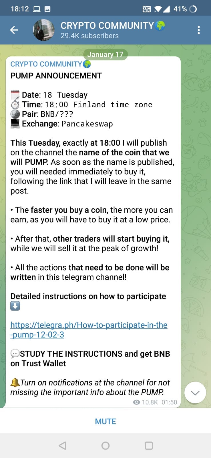 Crypto currency tokens pump and dump