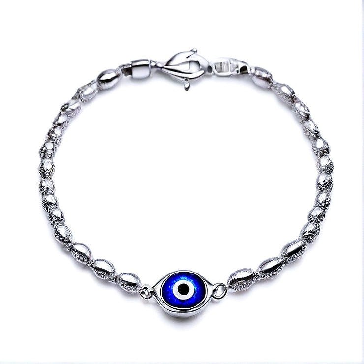 Silver Evil Eye Bracelet