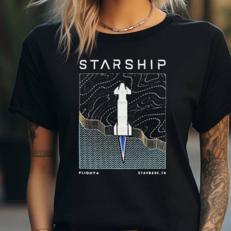 Space Starship Flight 4 Starbase Tx Shirt