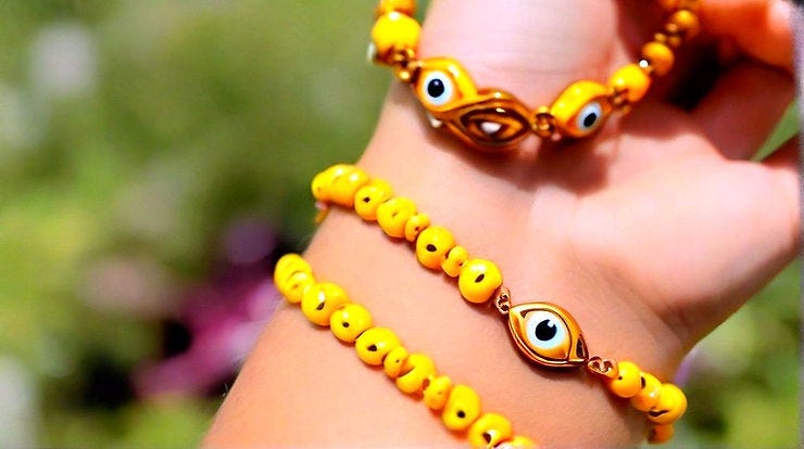 Yellow Evil Eye Bracelet