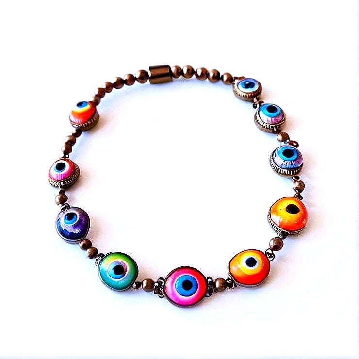 Multicolor/Rainbow Evil Eye Bracelet