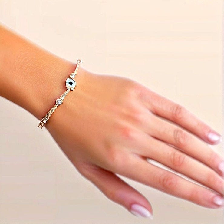 Diamond Evil Eye Bracelet