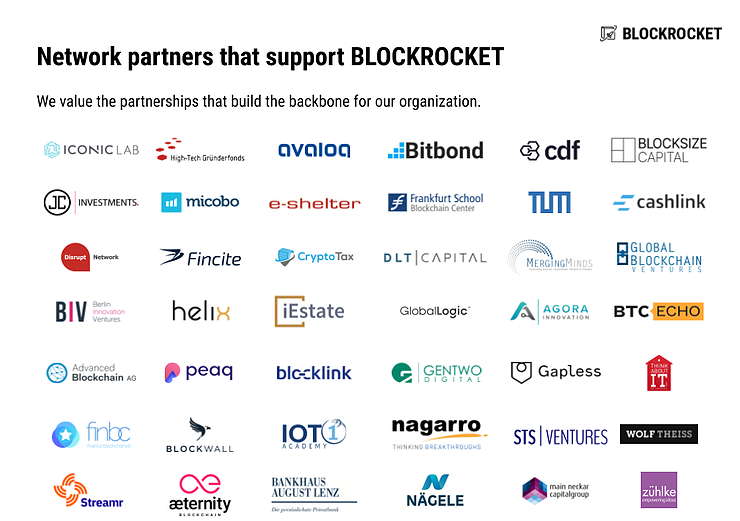 Blockrocket network of partners