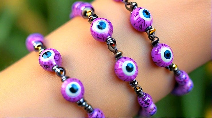 Purple Evil Eye Bracelet