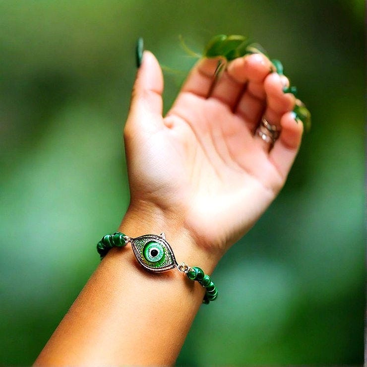 Green Evil Eye Bracelet