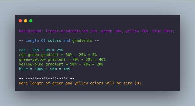 linear gradients in css