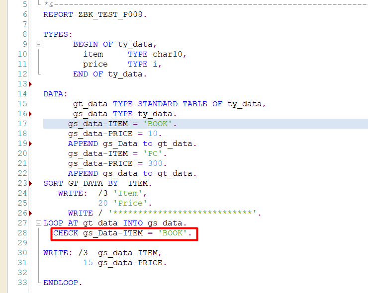 CHECK Statement-SAP|ABAP