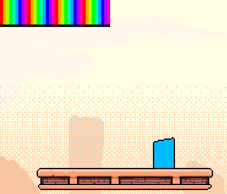 Every time the player attacks, the colored bar in the top corner representing the Attack input shrinks to 0 pixels tall, before slowly growing back to the normal size (the maximum buffer length in frames).