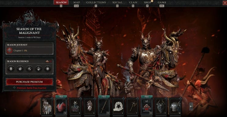 Diablo 4 Season 4 Battle Pass: All Tiers, Rewards, Cost, and Seasonal Blessings