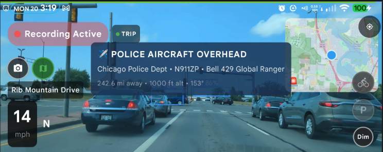 Police Aircraft Tracker App: Real Alerts Caught on My Dashcam