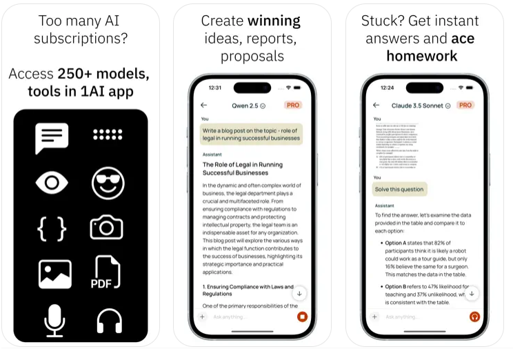 1AI for iOS Reinvents AI Accessibility and Creativity