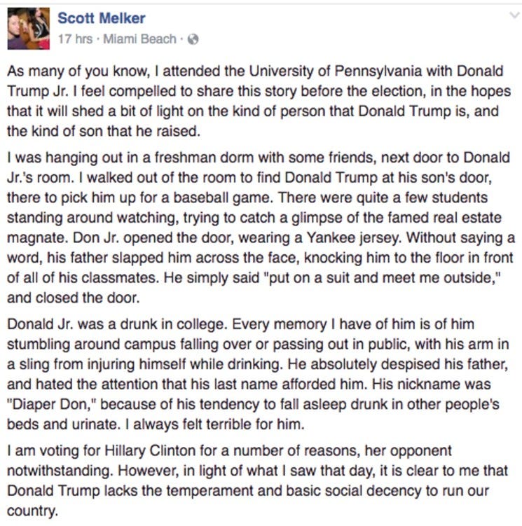 Miami DJ Says He Watched Donald Trump Brutally Slap His Son in College (2)