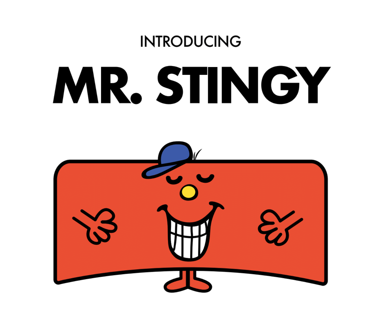 Introducing, Mr. Stingy, a fictional character who tells Netflix users to top sharing.