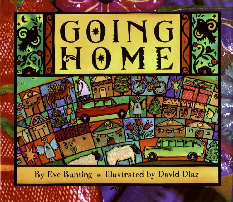 Going Home by Eve Bunting, illustrated by David Diaz