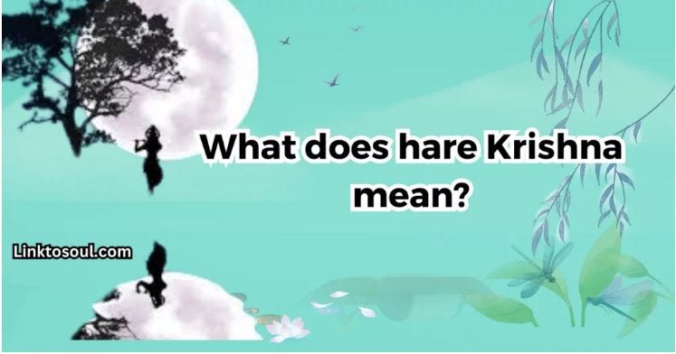 What does Hare Krishna mean