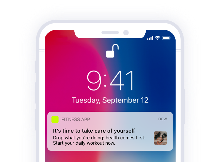 health and fitness app notifications