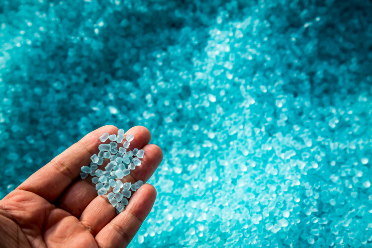 Small plastic beads use to form the plastic goods we use every day