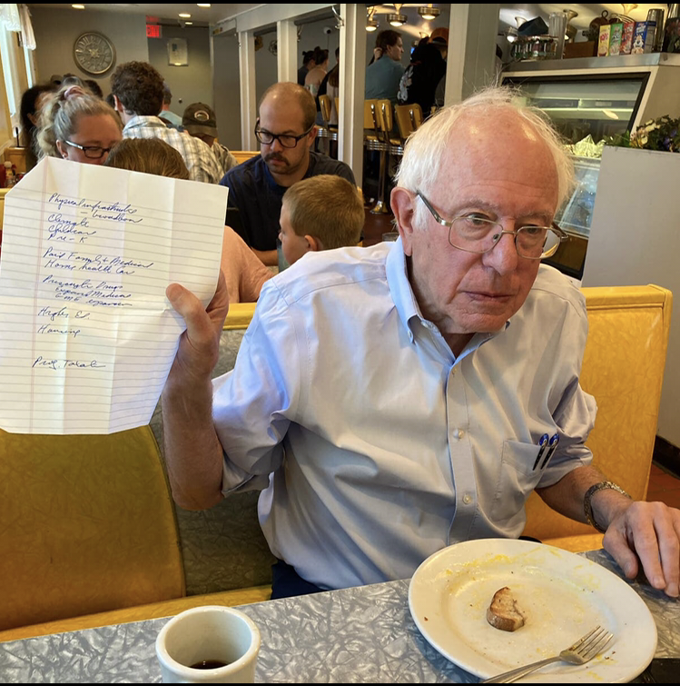 Bernie Sanders the world’s greatest service designer & $6tn spending list.