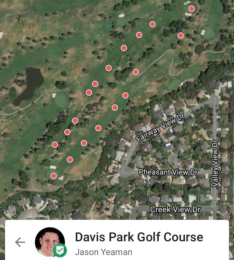 An augmented view of holes 12 and 13