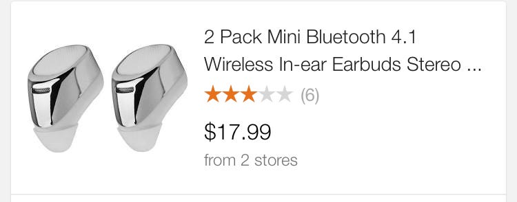 2 pair of cheap Bluetooth earbuds