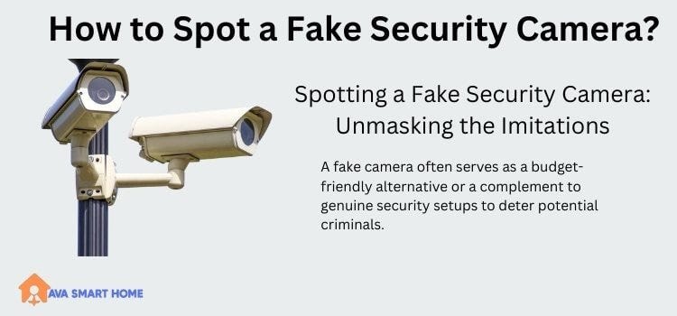 How to Spot a Fake Security Camera?