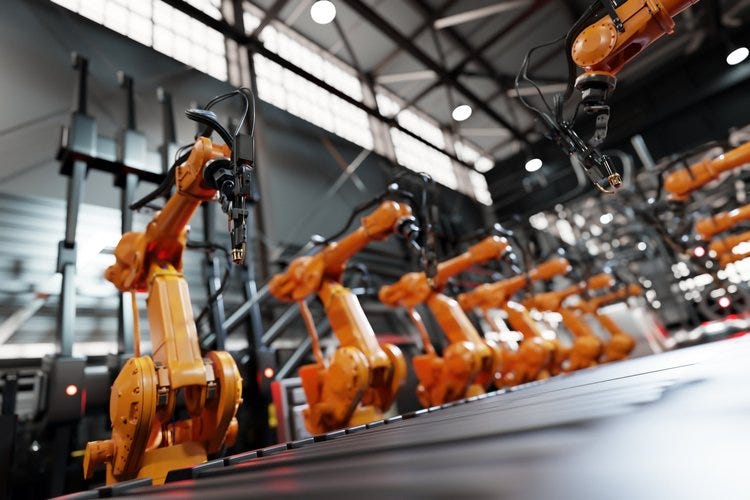 A modern assembly line often requires expensive but capable robotic arms to aid in repetitive movements