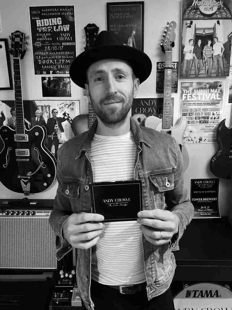 Andy with a hard copy of his CD