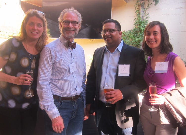 L to R: Lindy Fishburne, AI from BD,  Ajay and Mara from Cytovale