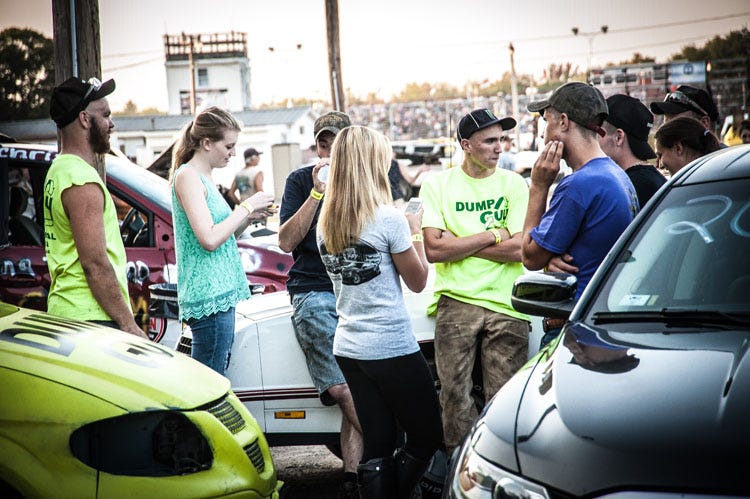 Hanging out in the pits. Photo by Sophie Sunrise Dougher