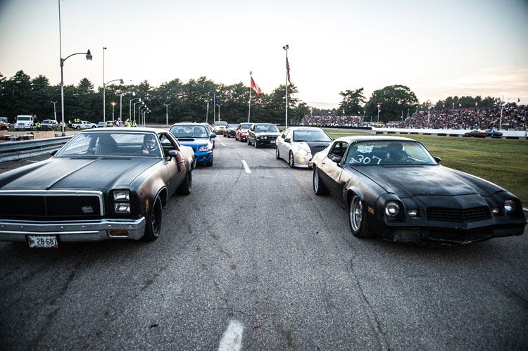 Cars line up. Photo by Sophie Sunrise Dougher