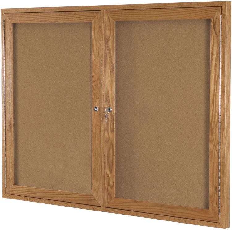 60&#34; x 36&#34; Enclosed Bulletin Board Cabinet by Best Rite