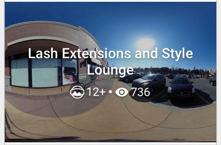 Lash extensions and style lounge Google virtual tour