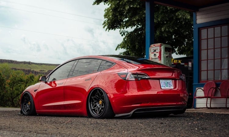 Custom Red Tesla Model 3