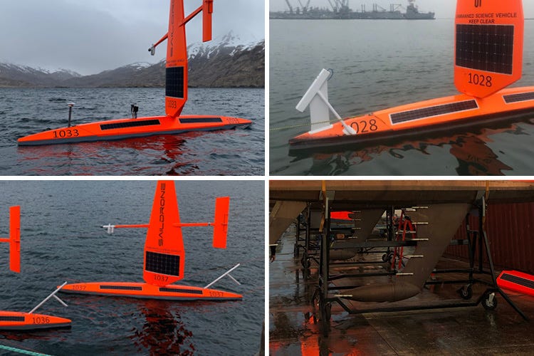 Saildrone vehicles with science sensors