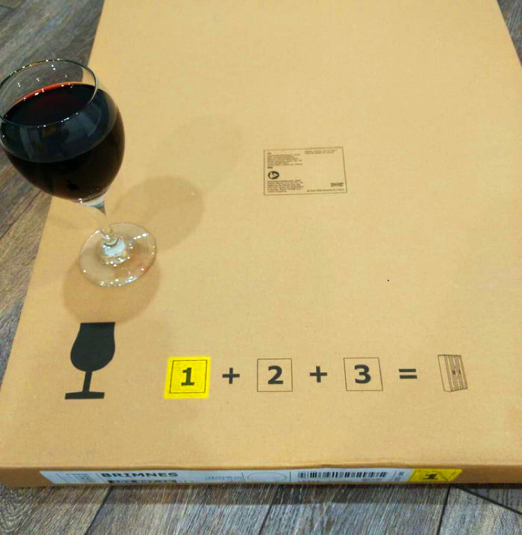 Assembly Instructions for Furniture with a Glass of Wine