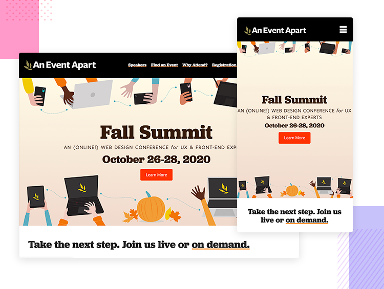 An Event Apart — Responsive website examples — Justinmind