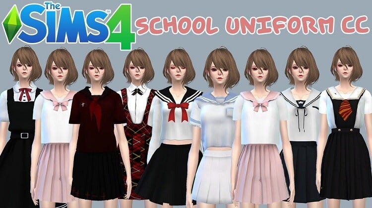 Sims 4 School Uniform Mods & CC