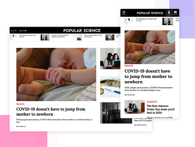 Popular Science — Responsive website examples — Justinmind