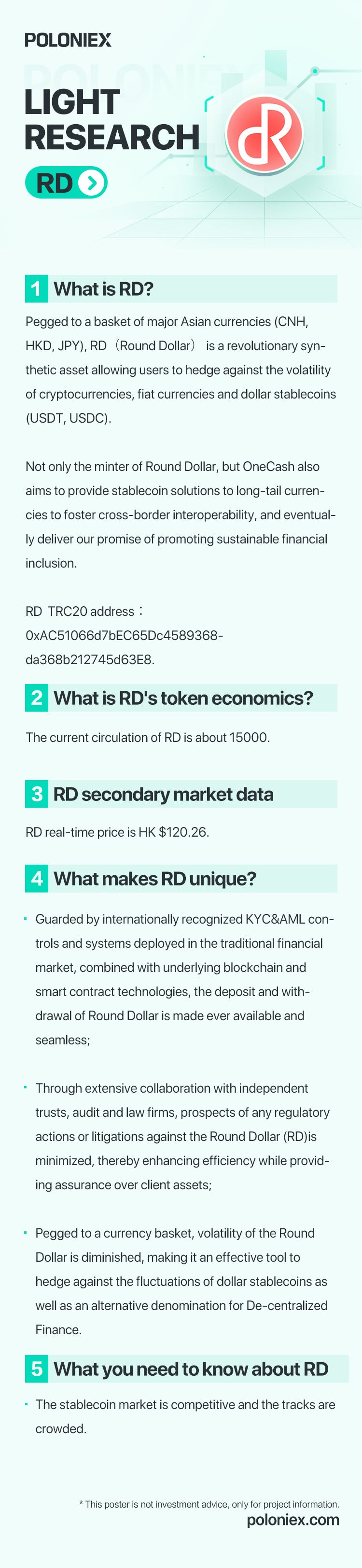 Poloniex Project Light Research -Round Dollar (RDCryptocurrency Trading Signals, Strategies & Templates | DexStrats