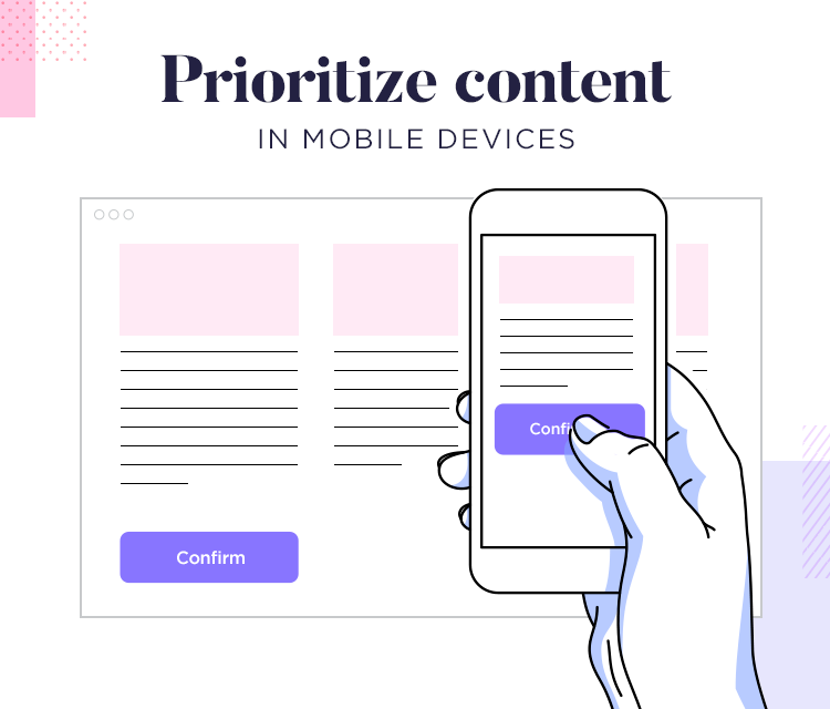 Resonsive website examples — prioritize content for mobile