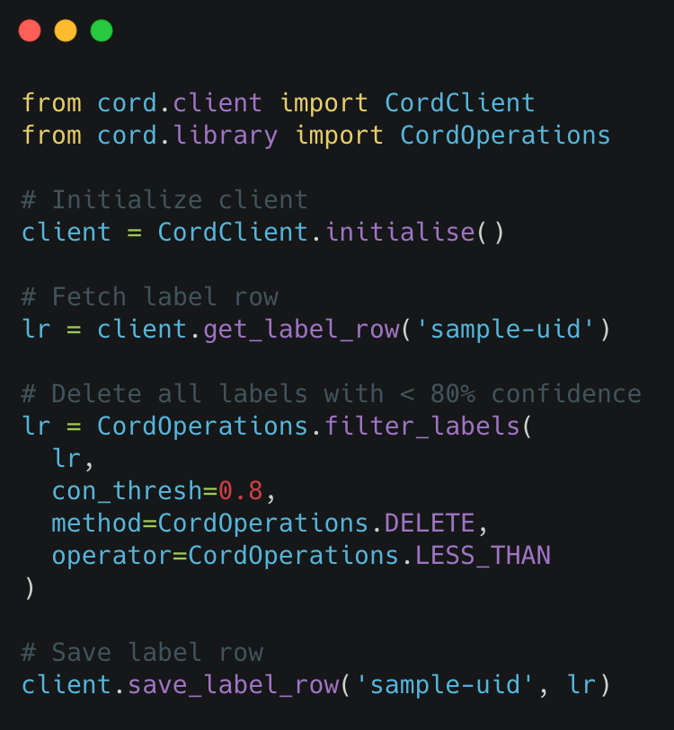 Label I/O should be as simple as calling a function