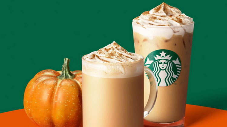 Photo of pumpkin spice latte.