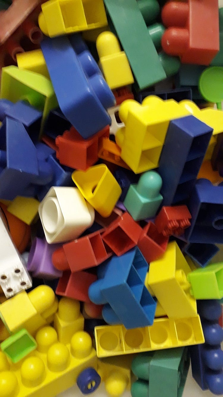 Colorful building block toys