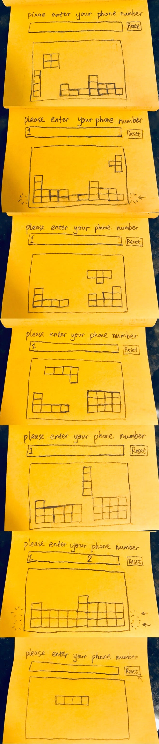 Inputting the phone number Inputting the phone number